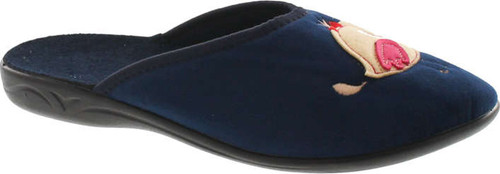 Sc Home Collection Womens 157 Birdie Closed Toe Low Wedge Plush House Slippers Made In Europe