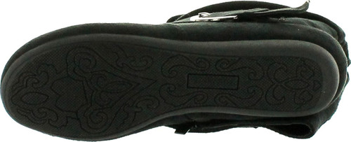 Top Moda Womens Bank-81 Mid Calf Round Toe Buckle Slouched Flat Boots