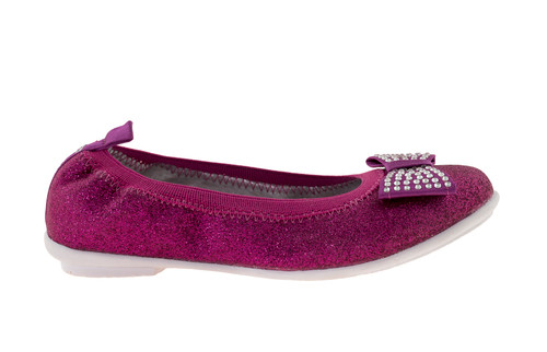 Lelli Kelly Girl's Lk9716 Glitter Bow Ornament Ballerina / Ballet Flats