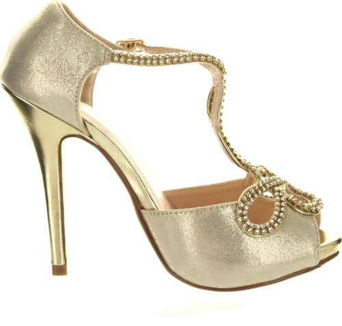 Bella Marie Womens Soho-10 Ankle Strappy Peep Toe Pump Stiletto Party Dress Heel