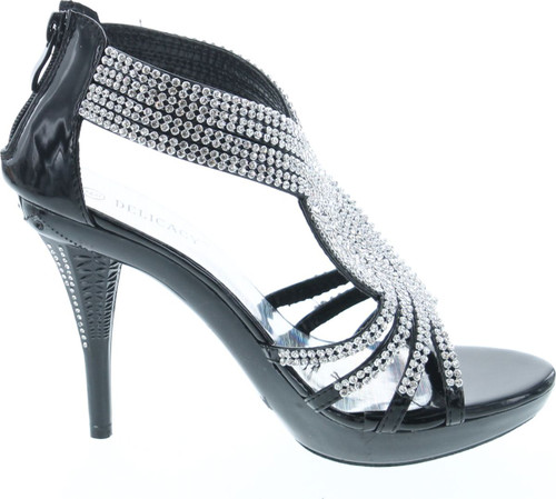 Delicacy 07 Womens Rhinestone Event Dress Sandals Gold