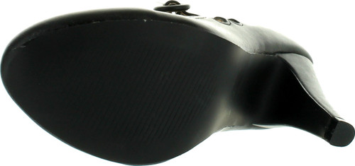 Static Footwear Kimmy-21 Women's Round Toe Pierced Mid Heel Mary Jane Style Dress Pumps