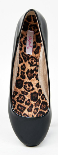 Qupid Thesis-92 Classic Round Toe Patent Slip On Basic Comfortable Flat Shoe