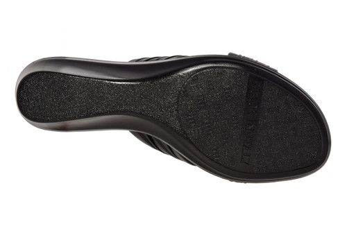 Italian Shoemakers Womens Kenny Criss Cross Fashion Wedge Sandals Made In Italy
