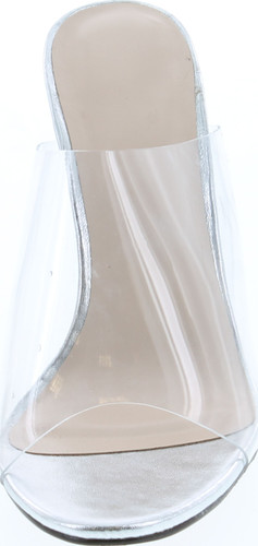 Static Footwear Women's Dressy Peep Toe Clear Transparent Strap Slip On Clear Heels