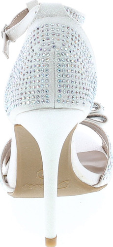 Forever Link Alina-64 Rhinestone Glitter Tstrap Bow Detail Formal Heel