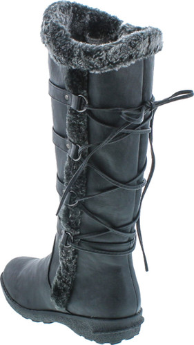 Forever Aura-42 Womens Back Lace Up Knee High Boots Winter Boots