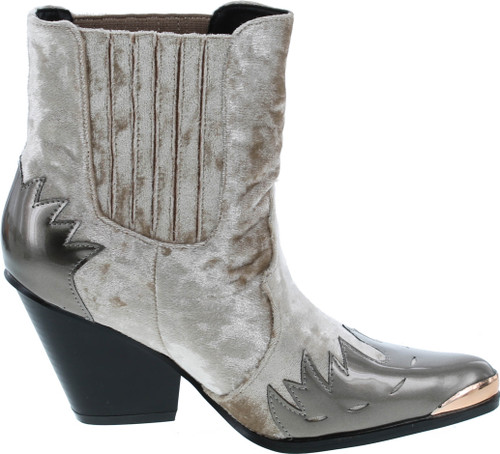 Cape Robbin Women Flame Pattern Cowboy Boot - Block Heel Western Boot - Chunky Heel Ankle Boot