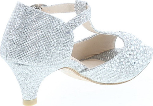 Angels New York Girls Glitter & Stone Sandal With Memory Foam Insole