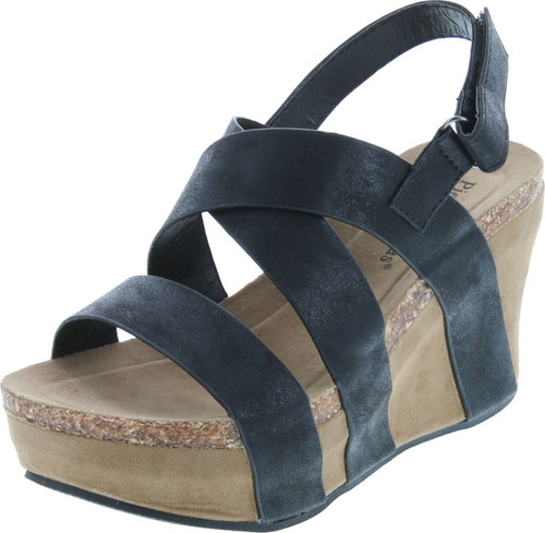Pierre Dumas Women's Hester-5 Vegan Leather Strappy Wedge Sandals