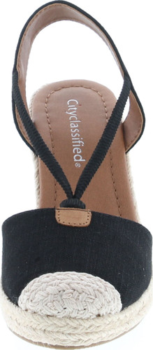 City Classified Gigi Women's Cap Toe Espadrille Wedge Sandal