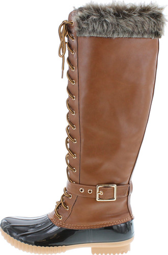 Nature Breeze Duck-10 Women's Knee High Lace Up Insulated Boots