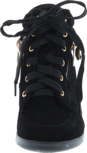 Link Gladys-24K Children Girl's Comfort Hidden Wedge Lace Up Ankle Sneakers