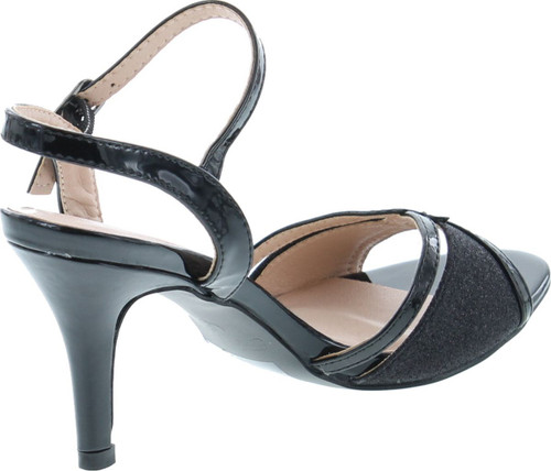 Forever Villa-04 Women's Glitter Metallic Ankle Strap Buckle Wrapped Heel Sandals