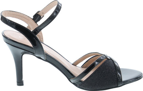 Forever Villa-04 Women's Glitter Metallic Ankle Strap Buckle Wrapped Heel Sandals