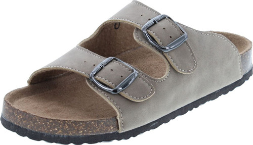 Outwoods Women's Bork-46 Vegan Leather Adjustable Double-Strap Slip-On Sandals