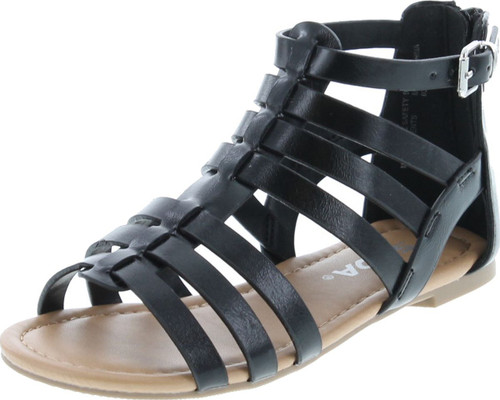 Soda Dixon 2A Little Girls Strappy Peep Toe Gladiator Sandals