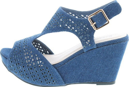 Bonnibel Women's Platform Wedge Heel Cut Out Sling Back Sandals