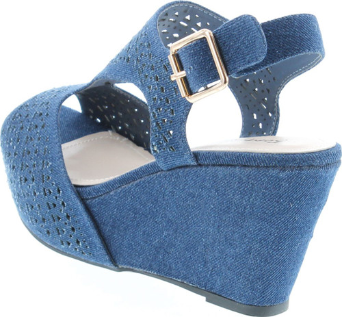 Bonnibel Women's Platform Wedge Heel Cut Out Sling Back Sandals