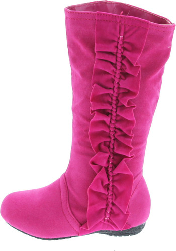 Kali Footwear Girls Event Jr Faux Suede Ruffle Boots