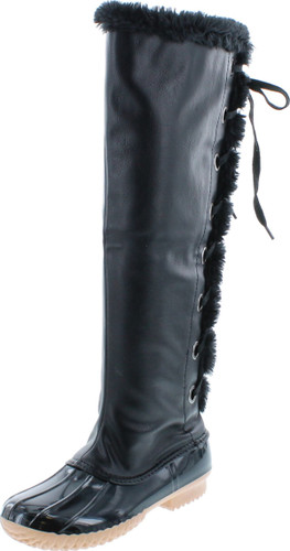 Nature Breeze Duck-15 Women's Knee High Lace Up Insulated Boots Half Size Small