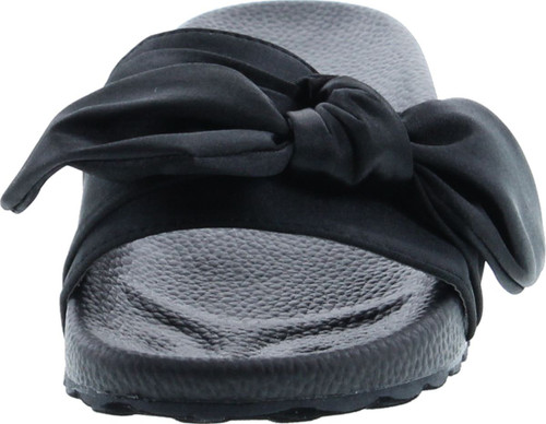 Liliana Nomi-7 Womens Cute Lovely Pointy Front Ribbon Knot Detail Slippers