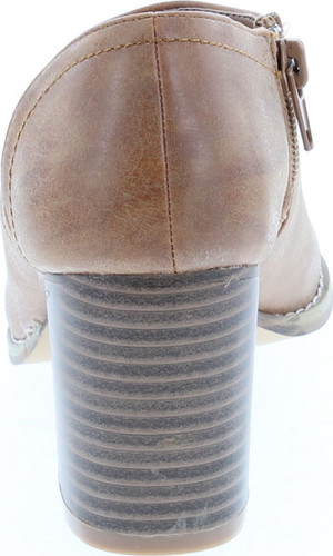 Mata Shoes Women's Side Zipper Cut Out Stacked Chunky Heel Sandals Half Size Small