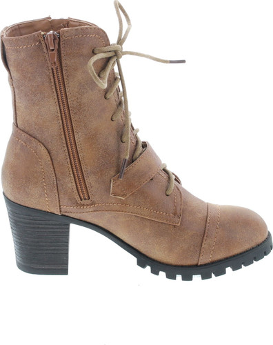 Bamboo Womens Baxter-12L Fashion Chunky Heel Bootie