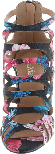 Bellamarie Women's Shirley-30F Floral Caged Cutout Ankle-High Round Block Heel Sandals