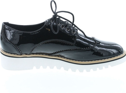 Cape Robbin Venus-1 Womens Fashion Patent Leather Lugged Sole Lace Up Platform Oxford Shoes