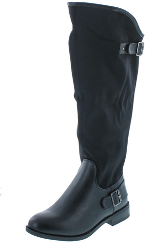Eddie Marc Womens Gisel Mid Height Fashion Riding Boot