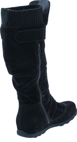 Static Footwear Static Footwear Womens Bd-2523 Knee High Faux Suede Flat Winter Buckle Boots