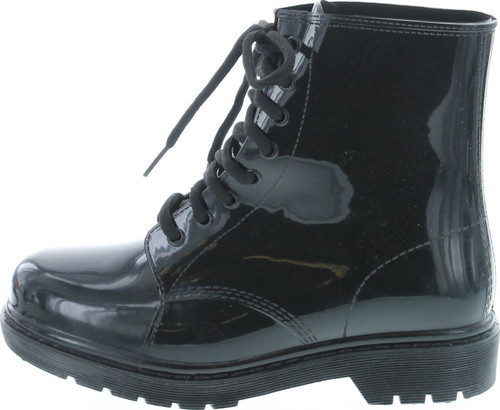 Air Balance Womens Lace Up Mid Combat Rain Boots