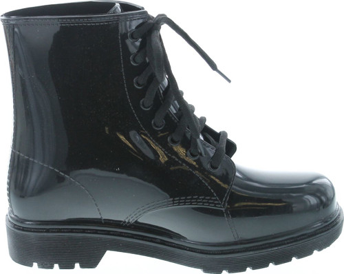 Air Balance Womens Lace Up Mid Combat Rain Boots