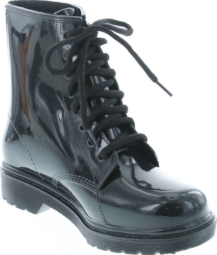 Air Balance Womens Lace Up Mid Combat Rain Boots
