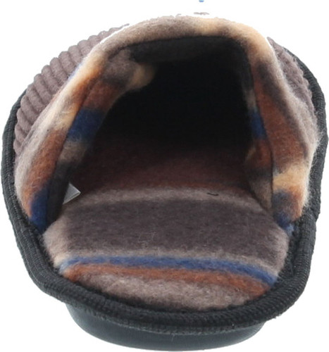 Static Footwear Boys Open Back Slip On Plaid House Slippers