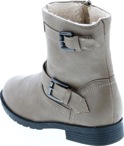 Static Footwear Girls Mid Height Fashion Combat Boots