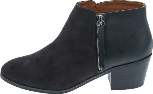 Soda Women's Uzona Two Tone Side Zip Bootie