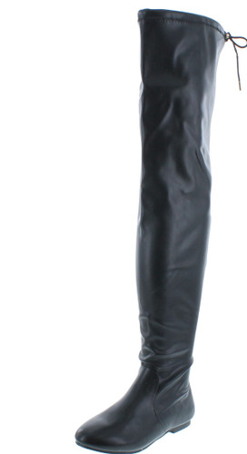 Nature Breeze Vickie-41Th Women's Stretchy Thigh High Flat Heel Boot Half Size Small