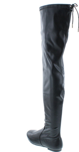 Nature Breeze Vickie-41Th Women's Stretchy Thigh High Flat Heel Boot Half Size Small