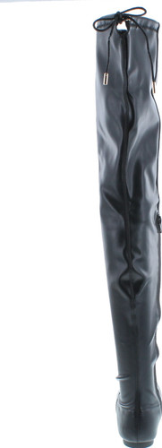 Nature Breeze Vickie-41Th Women's Stretchy Thigh High Flat Heel Boot Half Size Small