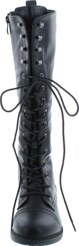 Nature Breeze Madge 02Kh Womens Knee High Lace Up Combat Boots