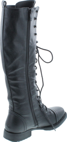 Nature Breeze Madge 02Kh Womens Knee High Lace Up Combat Boots