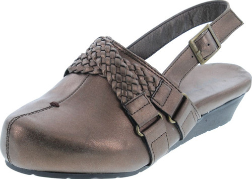Pierre Dumas Women's Lexy-3 Vegan Leather Braided Accents Adjustable Strap Clogs
