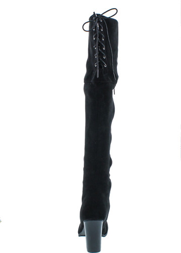 Chase & Chloe Max-2 Women's Over The Knee Thigh High Suede Chunky Heel Boot