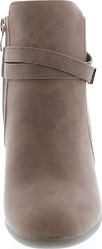 Static Footwear Cici-9 Womens Comfy Almond Toe Platform Hidden Wedge Ankle Bootie