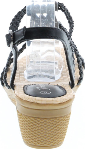 Forever Link Paramount-08 Women's Woven Beaded Floral Boho Wedge Sandal