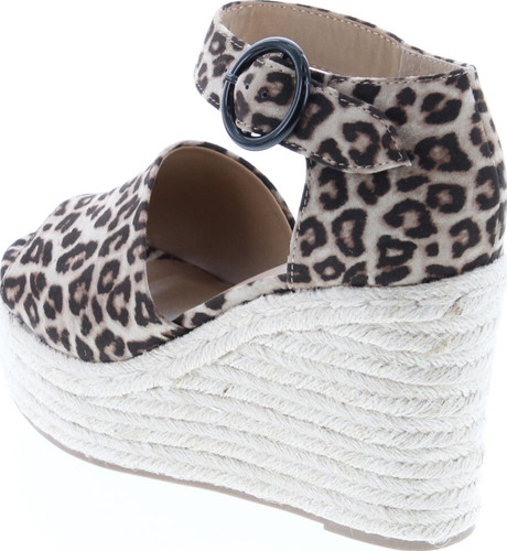 Soda Fabia Women's Open Toe Anke Strap Espadrille Wedge Sandal