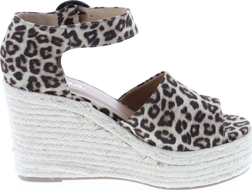 Soda Fabia Women's Open Toe Anke Strap Espadrille Wedge Sandal