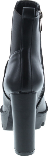 Static Footwear Latavia 3 Womens Chunky Heel Lug Sole Zip Up Platform Ankle Booties